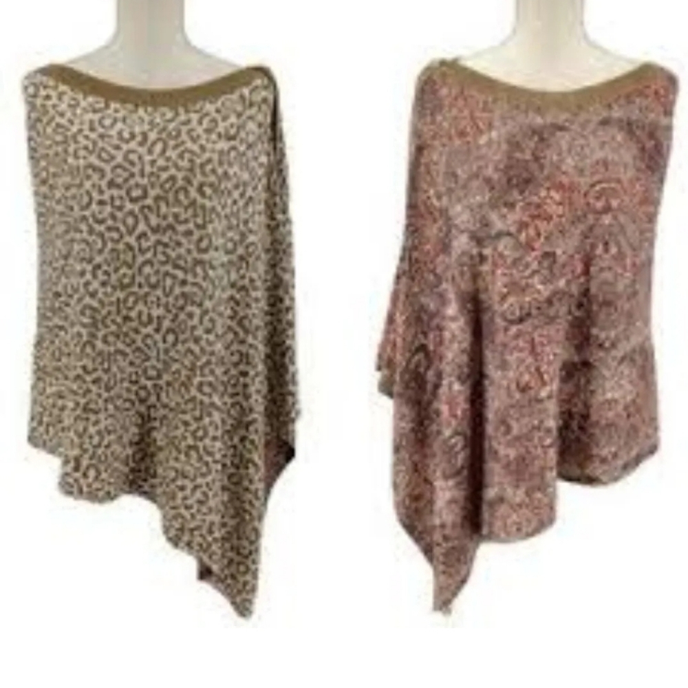 NWT One Size CHICOS Women's Multi Color Reversible  Wrap Scarf Shawl Sweater